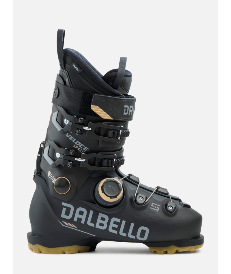 Dalbello Veloce Space 100 Ski Boots 2027 in Black/Anthracite, side profile